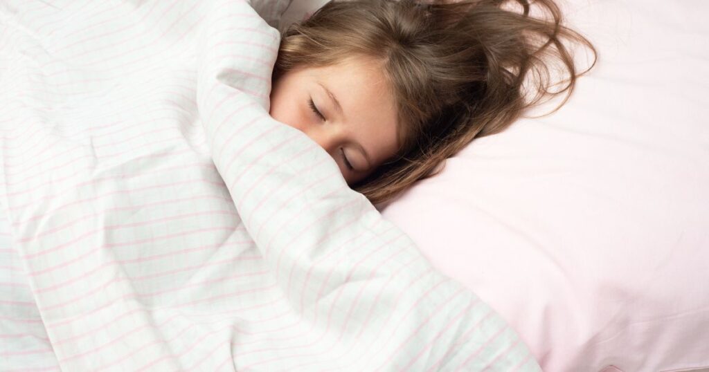 Child getting quality sleep